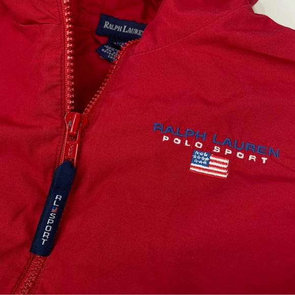 Ralph Lauren Polo Sport Jacket Size 12M - 24M  L XL Colorblock Spell Out Flag - Picture 3 of 14